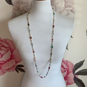 Multi colored gold long Kendra Scott Necklace